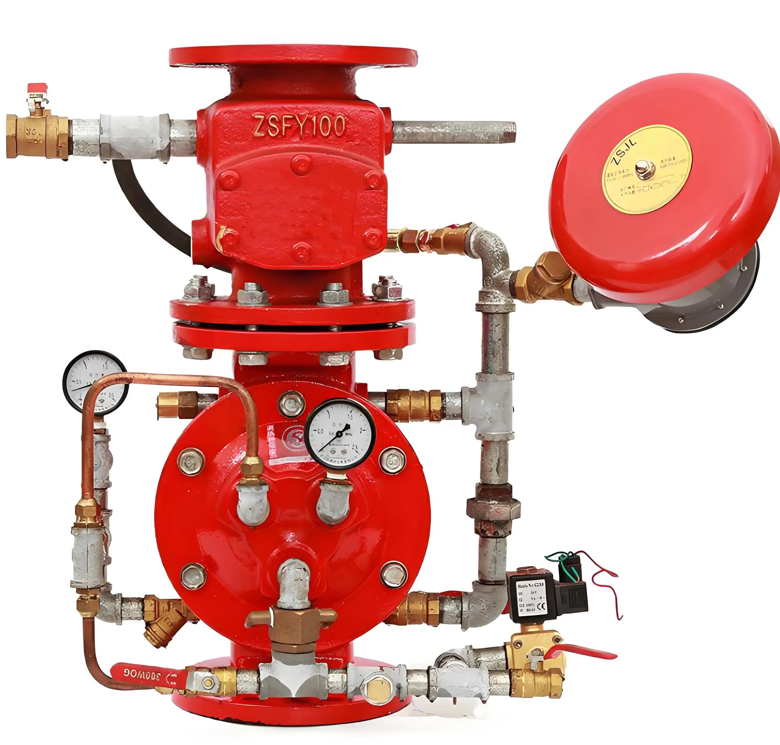 Pre-Action Sprinkler Deluge Valve with Wet Alarm Check Stainless Steel Ductile Iron Firefighting Eme