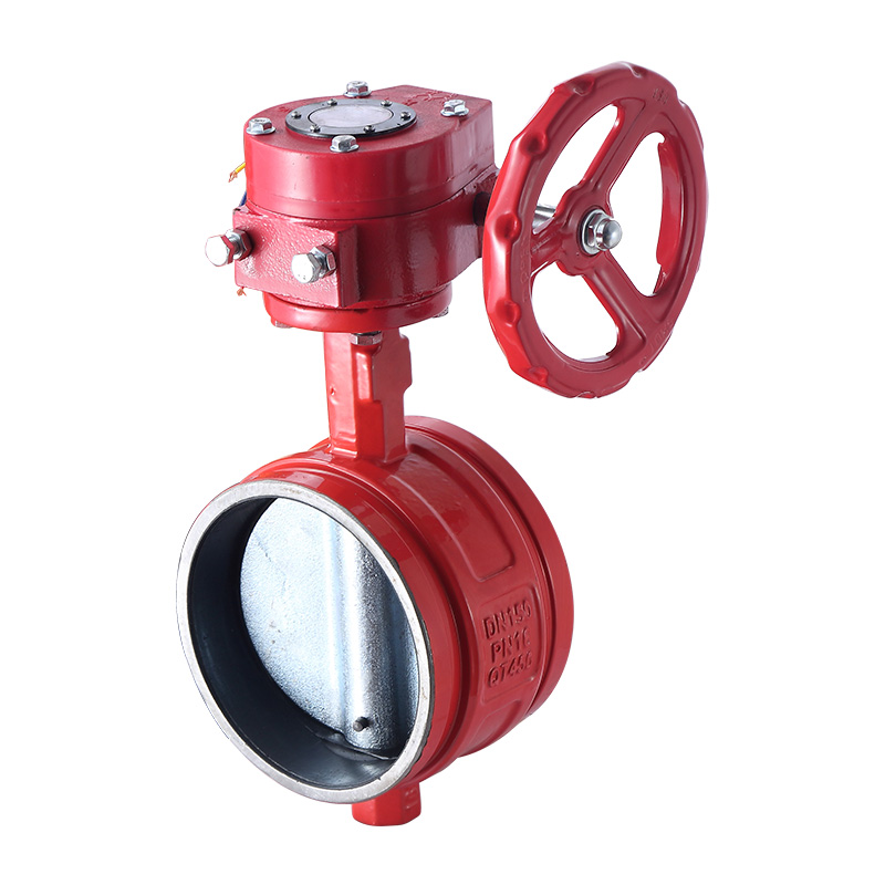 CE Certification Manual Ductile Iron Butterfly Valve for High Temperature Fire Fighting Water Applic